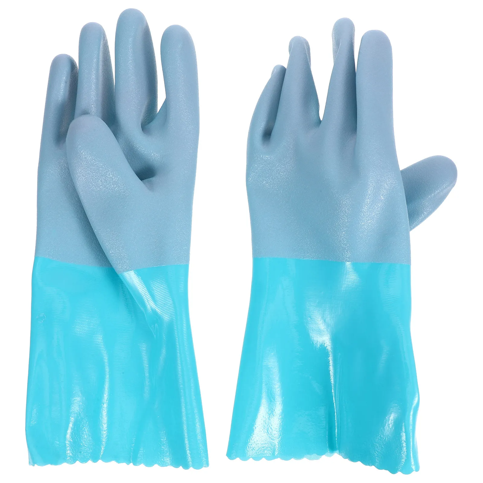 

1Pair Fish Cleaning Grip Gloves Anti Slip Puncture Resistant Rubber Work Gloves Heavy Duty Seafood Handling Kitchen Boat Use