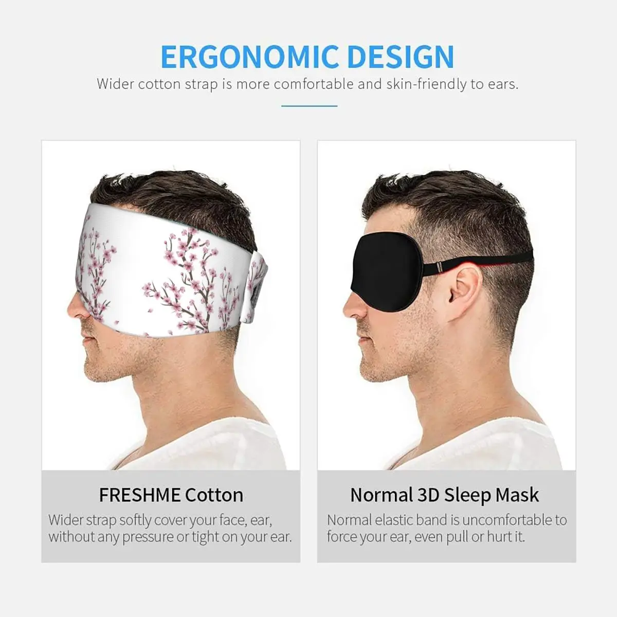 Japanese Sakura Cherry Blossoms sleep mask Light Blocking Portable Eye Cover for Girls Boys Travel Party Gift Eyeshade eyepatch view 5