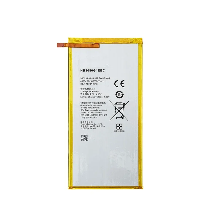 100% Orginal HB3080G1EBC/HB3080G1EBW Tablet 4800mAh Battery For Huawei Honor S8-701u Honor S8-701W Mediapad M1 8.0