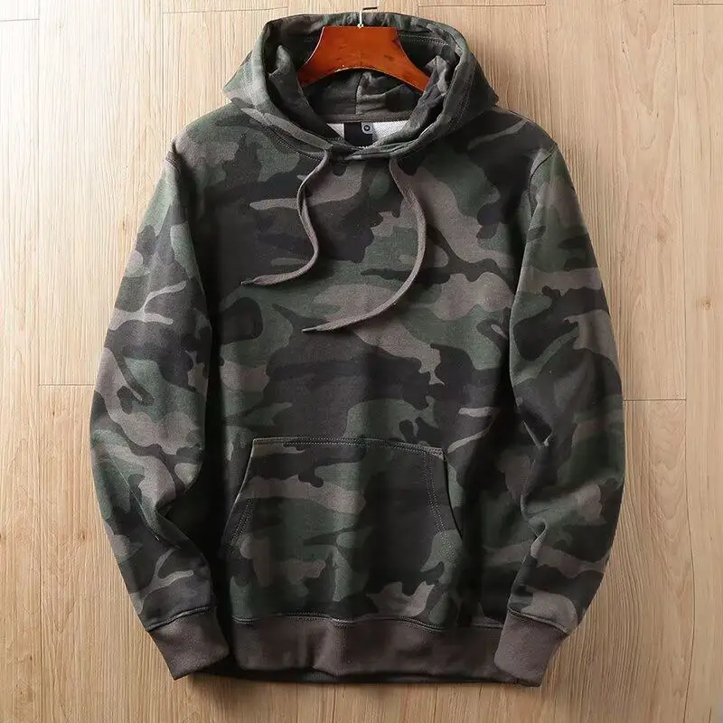 

Модный камуфляжный свитшот, мужская повседневная уличная одежда с завышенной талией, длинная дышащая толстовка-стойка, весна-осень...