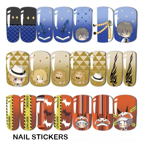 Luxiem Nijisanji Mysta Ike Vox Shu Luca Shoto Vtuber Nail Stickers Cute Unique Pretty Nail Art Accessories Gradient Nail Decals