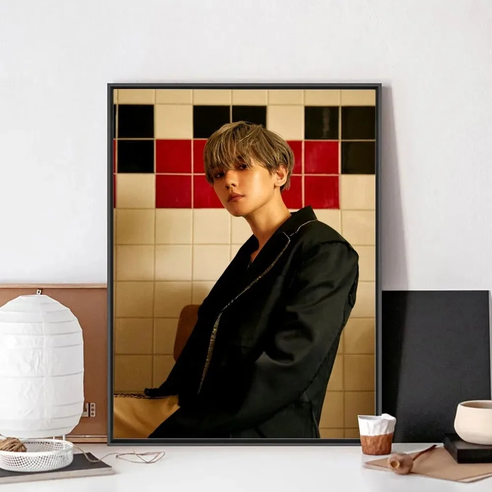 Exo Baekhyun Canvas Poster No Framed Poster Kraft Club Bar Paper Vintage Poster Wall Art Painting Bedroom Study Stickers