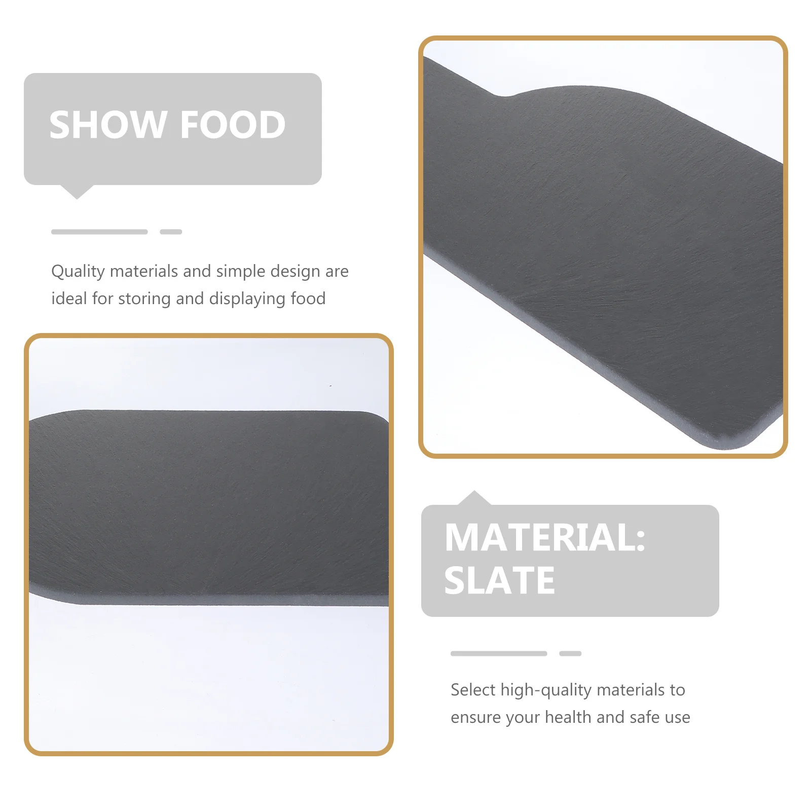 

1Pcs Steak Plate Exquisite Craftsmanship Food Display Plate for Steak Bread Restaurant Hotel Serving Food Dish