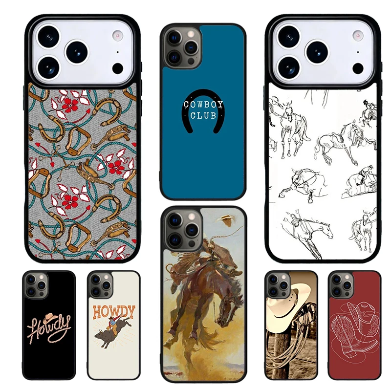 

Extreme Sport Rodeo Cowboy Lasso Pattern Phone Case For iPhone 17 16 15 14 13 12 11 Pro Max Plus 16E 17 Air SOFT Cover