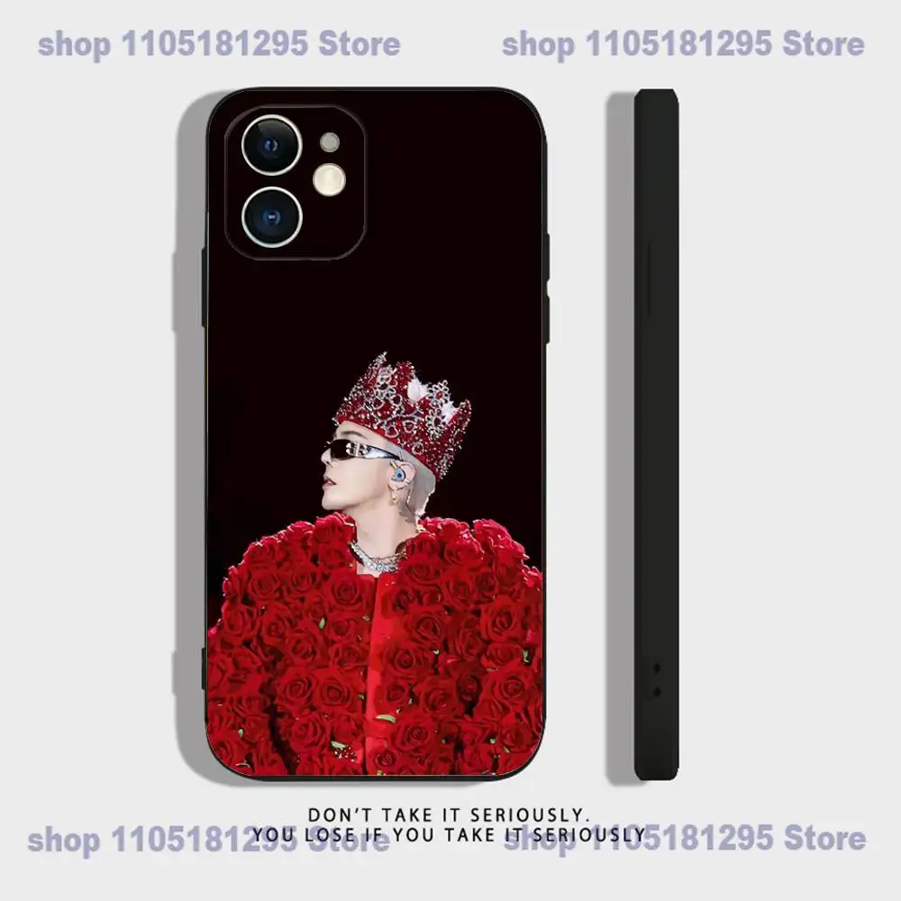 Чехол для телефона G-D Singer G-Dragon-S для iPhone 17,16,15,14,13,12,11,XR,Pro,XS,Max,XR,Plus,Mini Мягкий силиконовый черный противоударный чехол