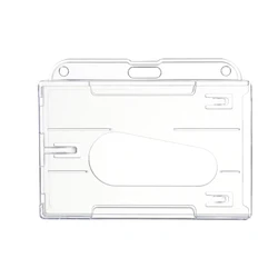 1/3Pcs Thumb Card Case Transparent Plastic ID Tag Name Badge Holder Nurse Staff Work Card Cover Protector Bus Pass Card Sleeve