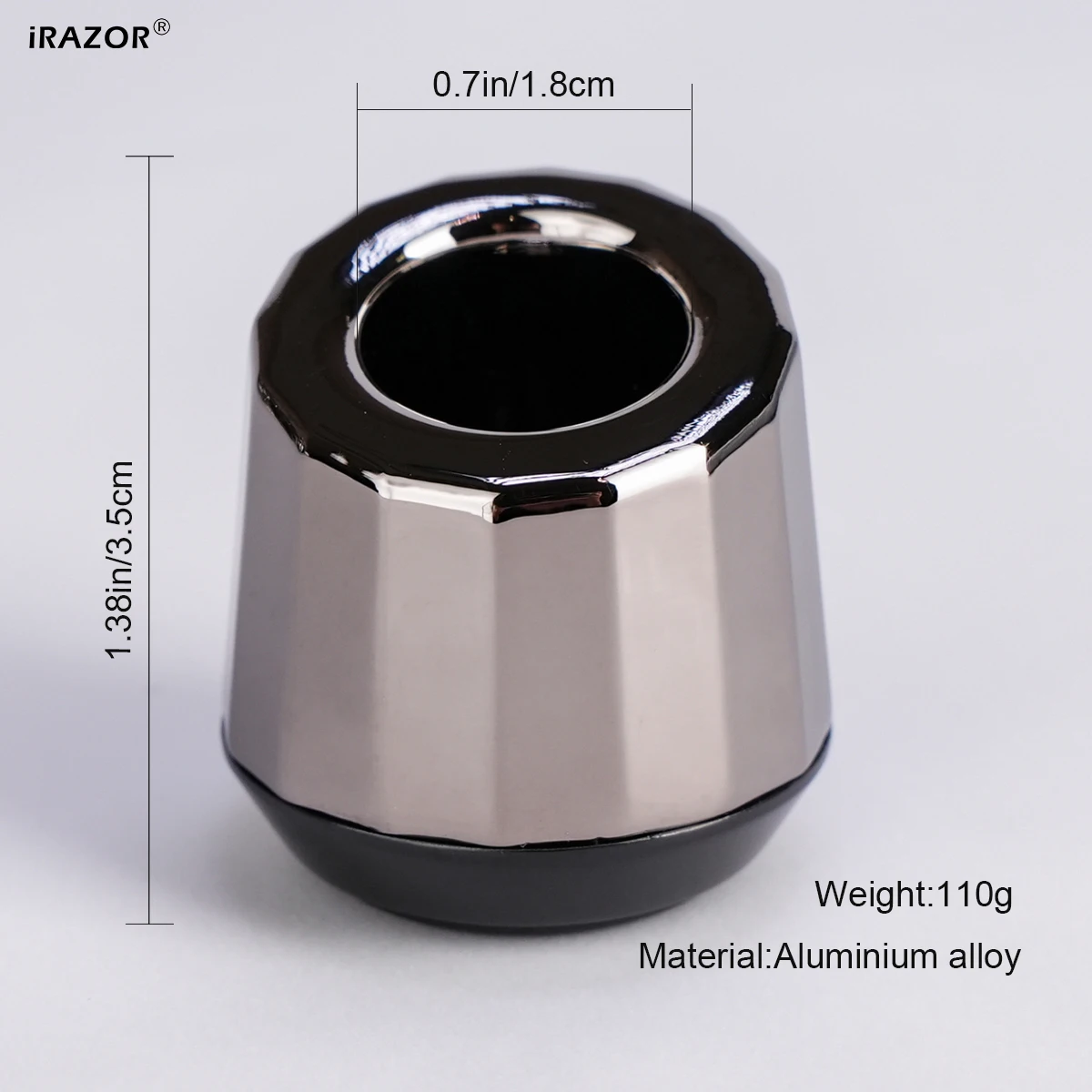 iRAZOR Aluminium Alloy Safety Razor Hoder Stand,Manual Shaver Base for Bathroom Countertop with Holder Diameter 1.8cm