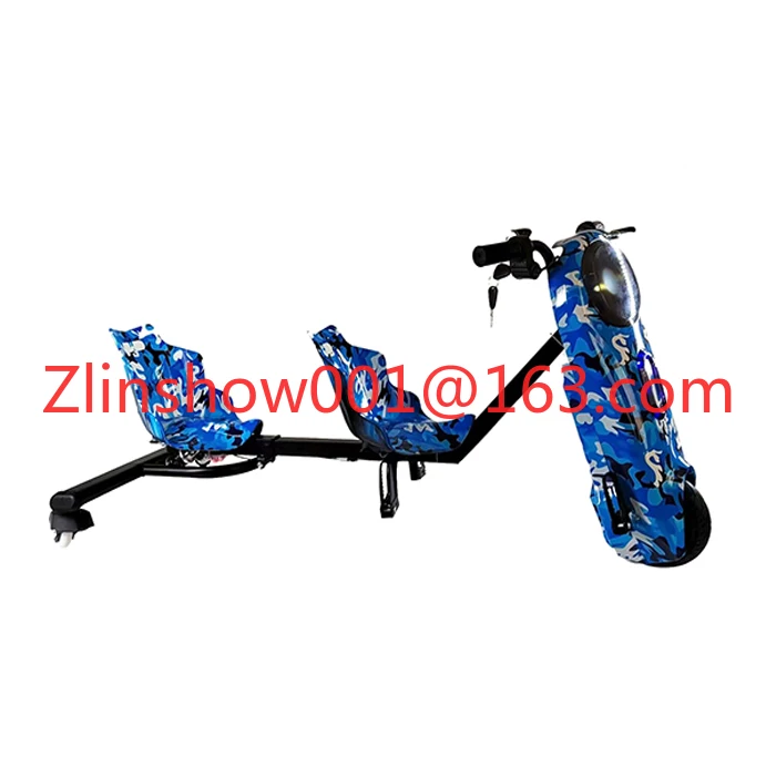 250 W 36 V Two Seat Pedal Go Kart Drifting Scooter 3-Rad-Elektro-Drift-Scooter mit LED-Leuchten