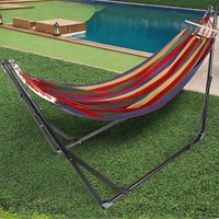 Hot Sale High Quality Free Standing Comfortable Camping Travel Garden Swing Outdoor Bed Portable Stand Hammock Folding Stand