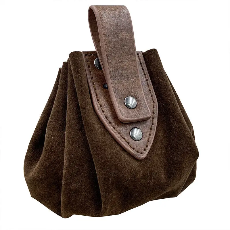 Bolso de cintura Vintage Medieval para mujer, cinturón colgante, monedero de piel sintética, accesorios de Cosplay, accesorios de disfraz para Halloween