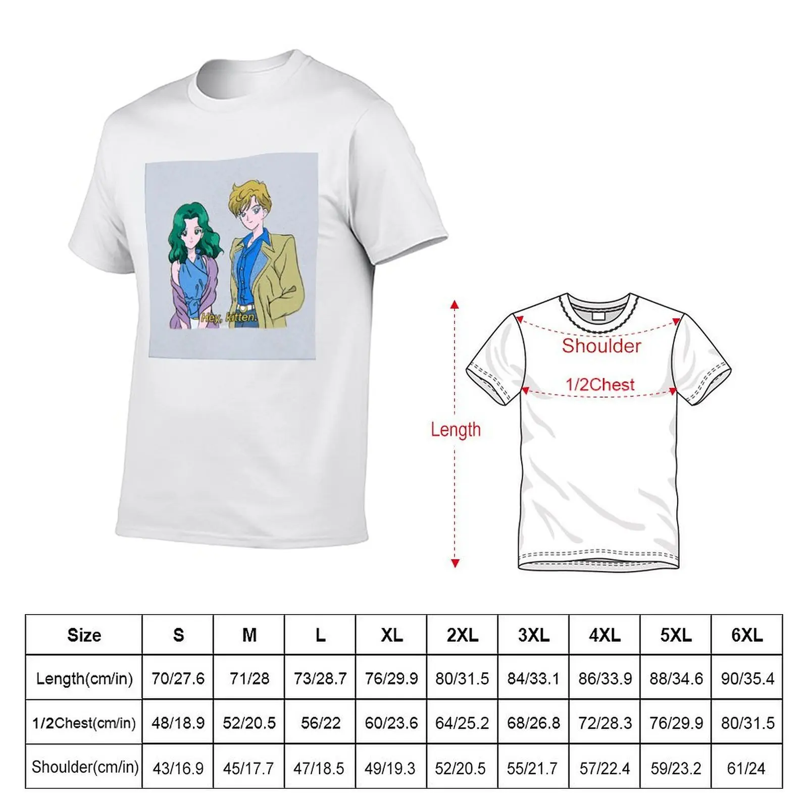 Michiru and Haruka T-Shirt heavyweights cute clothes cotton t shirt men