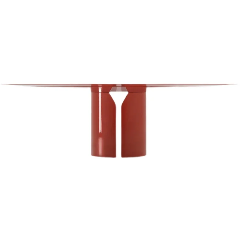 

Light luxury rock slab dining table for household use, oval solid wood table