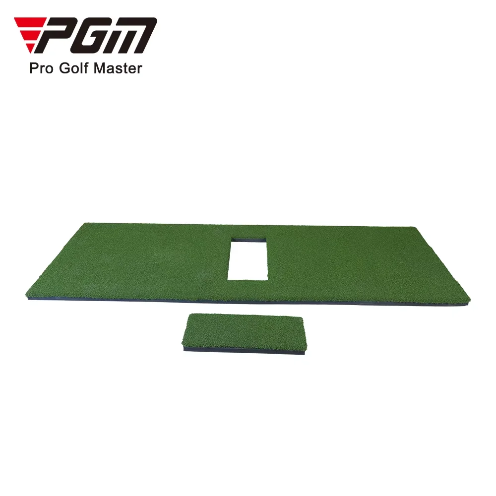 Golf Training Mat, PGM DJDDZ Putting Green, Swing Impact Practice, Driving Range Hitting Tee Up, 12x4 Feet