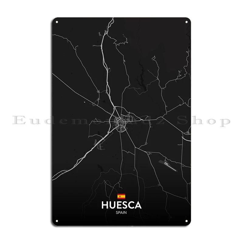 Huesca Es Metal Plaque Poster Wall Decor Plaques Living Room Custom Plaques Tin Sign Poster