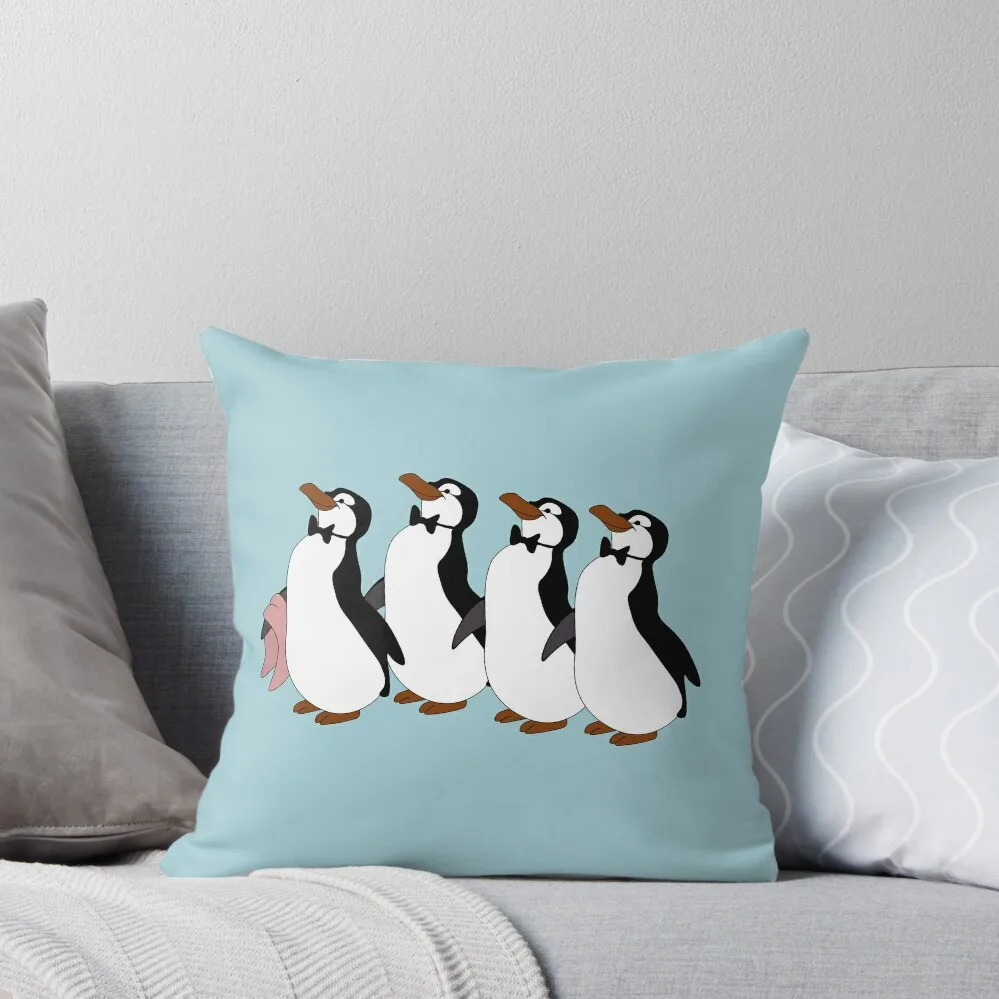 

Jolly Penguins Throw Pillow pillows decor home Sofa Covers For Living Room Custom Cushion Photo pillow