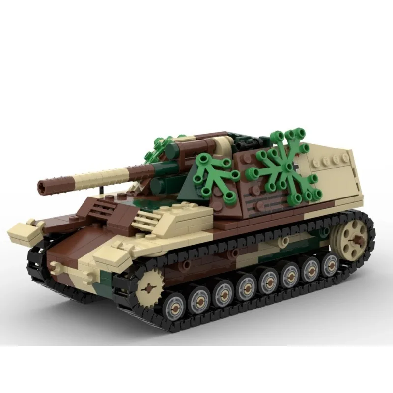 

MOC Building Block Military Wild Bee Self-propelled Gun Tank Model Assembly Building Block Boys Puzzle Brain Training Bricks Toy