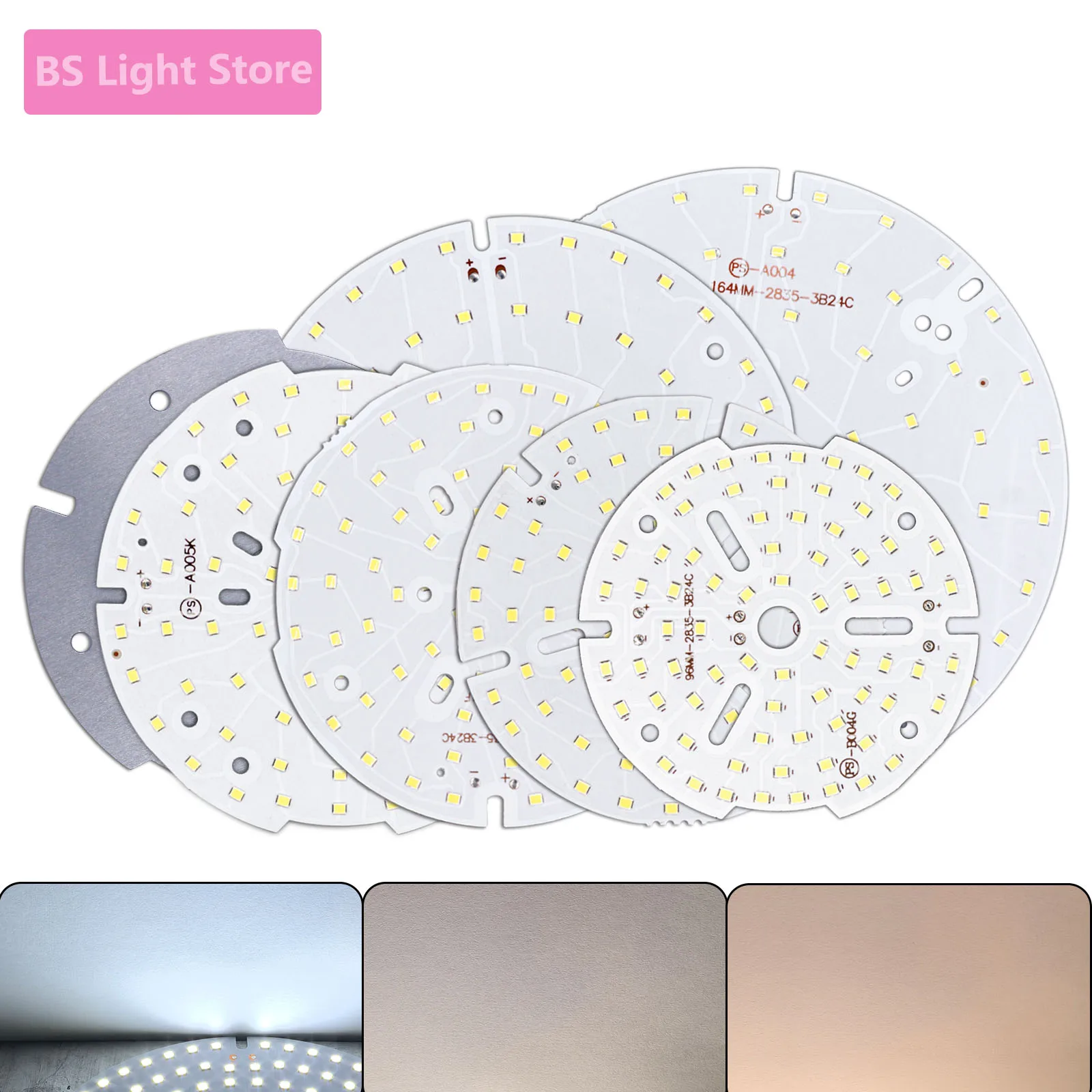 

1pcs smb2835 led Beads 24W LED Lamp Chips Smart IC 108mm 117mm 125mm 145mm 164mm DC74-76V Aluminum Substrate For home FloodLight