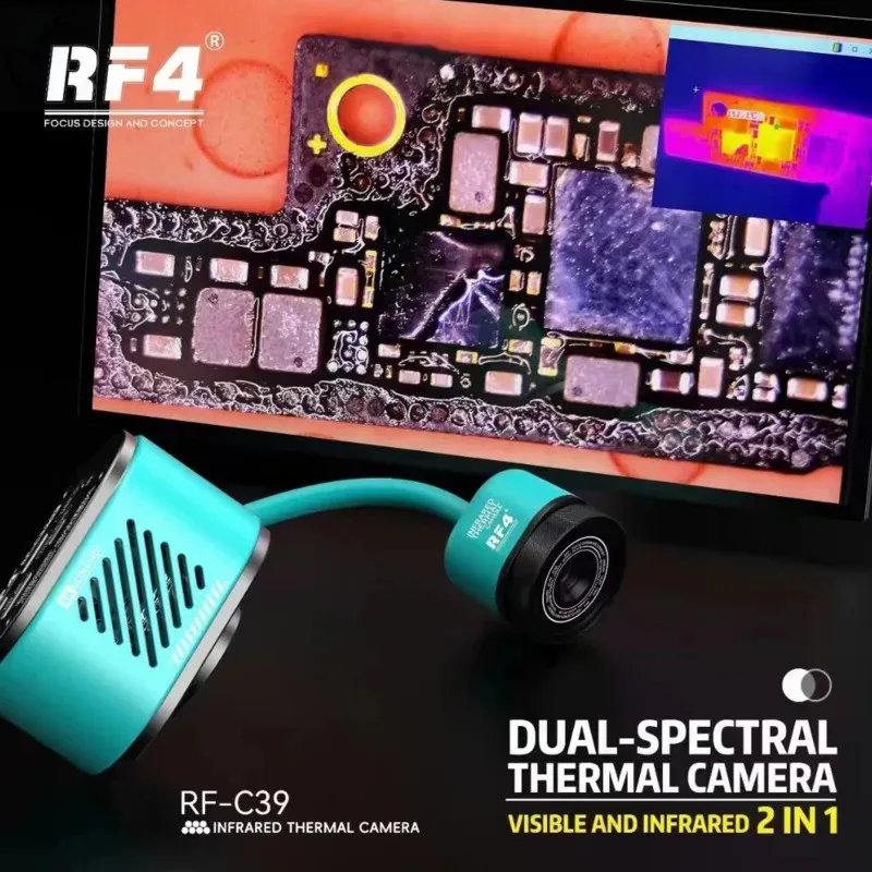 RF4 RF-C39 2 in 1 4K Dual Spectrum Infrared Thermal Imager Short Circuit Tester Visible Infrared Thermal Camera