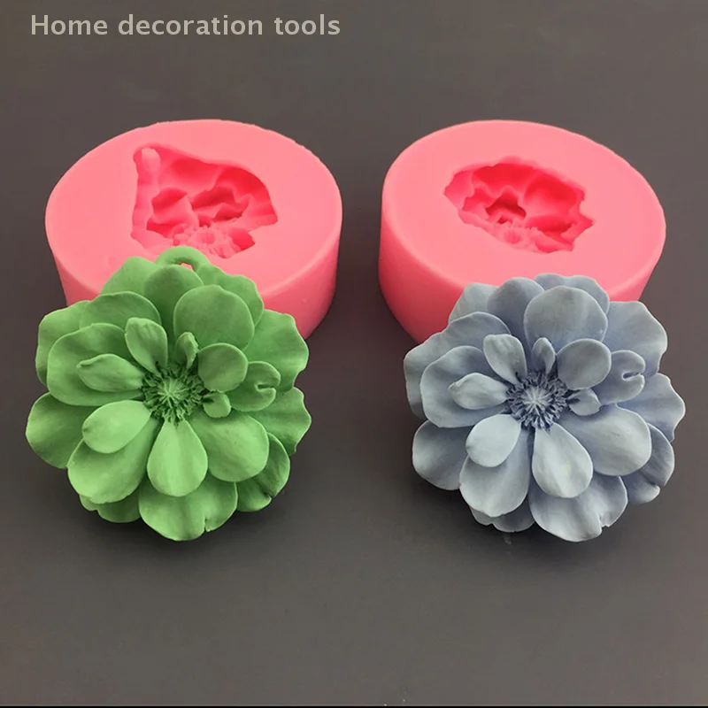 

Lovely Flower Silicone Soap Mold DIY Fondant Cake For Soap Making Supplies 3D Handmade Cake Fondant Decorating Mould Tools