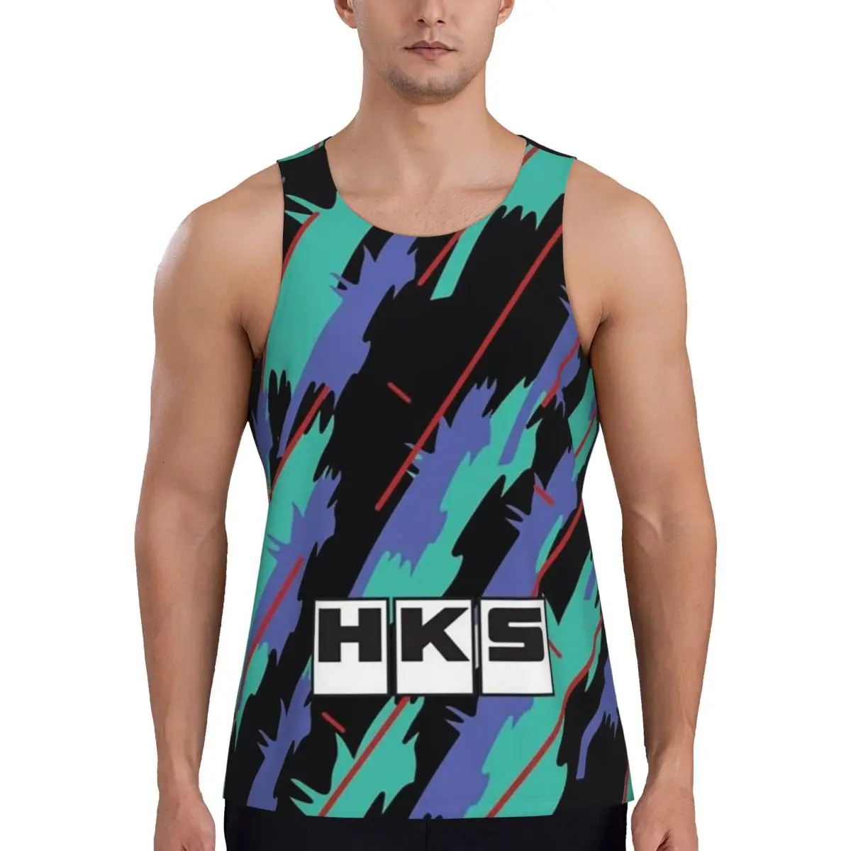 

Быстросохнущая рубашка без рукавов HKS для спортзала, дышащий жилет для бодибилдинга