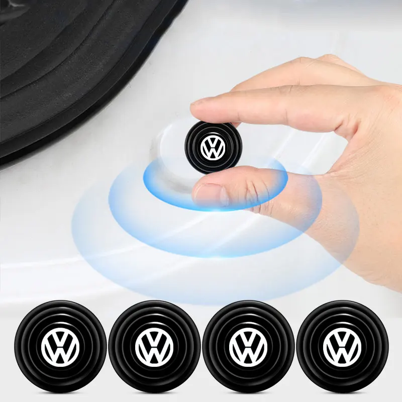 Amortiguador de golpes para puerta de coche, cojín, junta, parche insonorizante, emblema para VW Polo Passat B5 B6 B7 T4 T5 Golf 4 5 6 Tiguan Jetta Gol