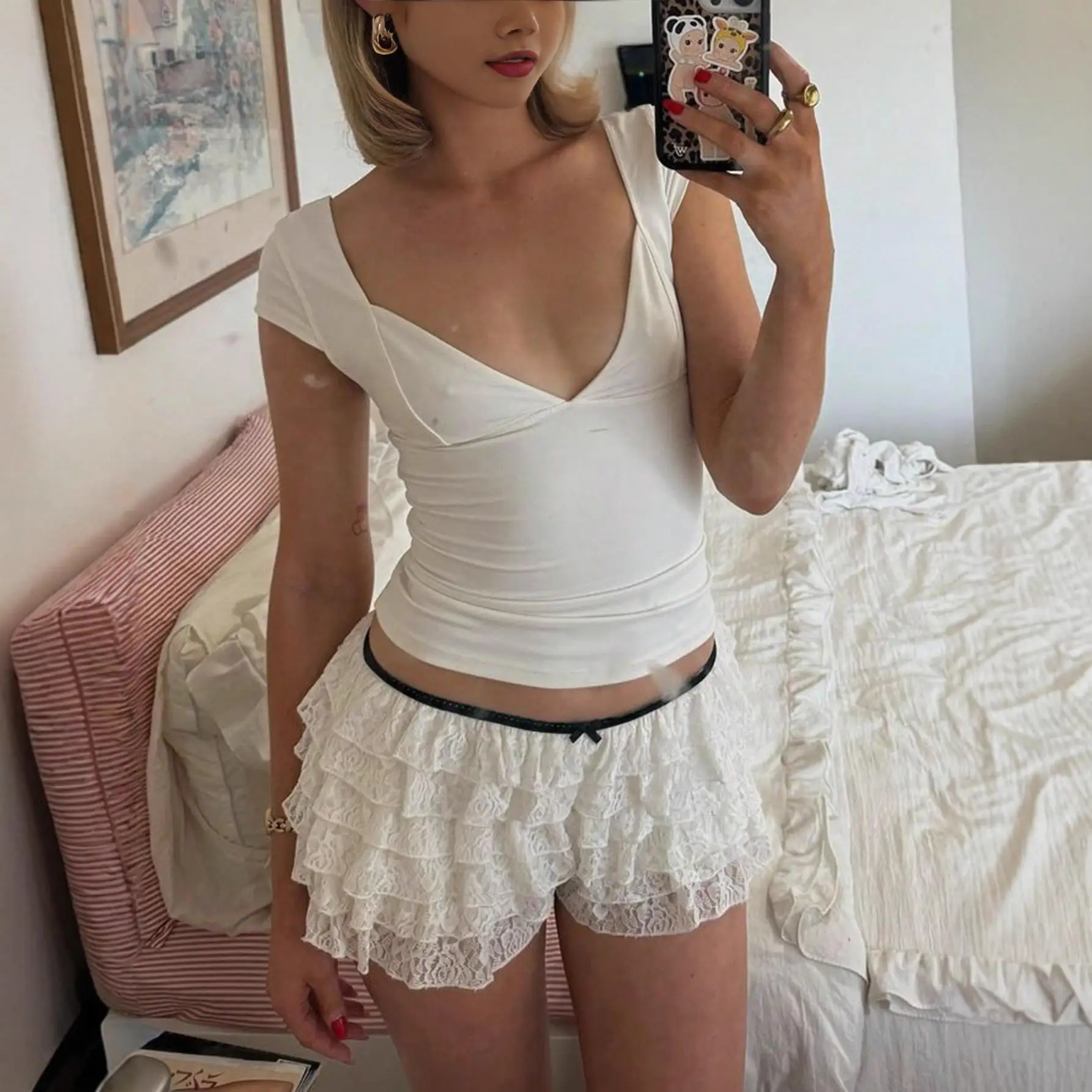 

Сексуальные пикантные пляжные многослойные кружевные торт со складками с низкой талией, узкие брюки с высокой талией, тонкий материал, другой материал 00