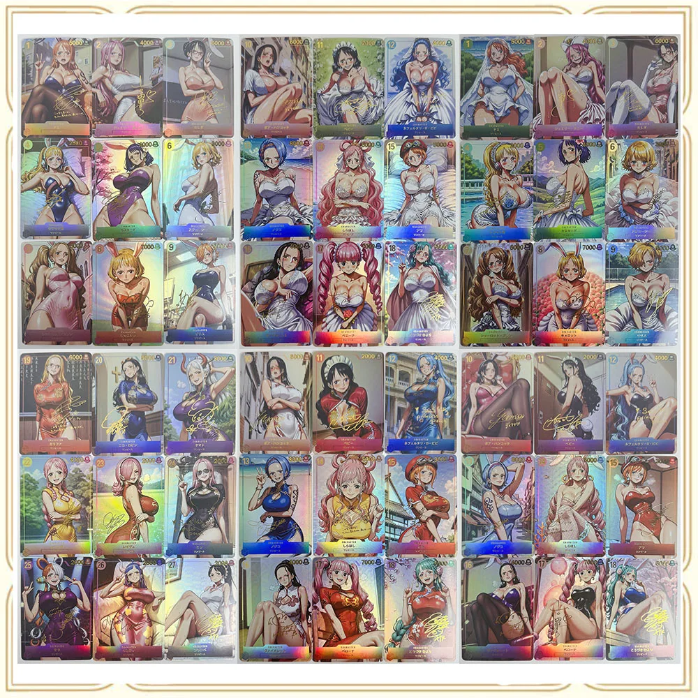 

Аниме One Piece DIY ACG Премиум Блестящая Коллекционная карточка Игры для мальчиков Игрушки Рождественские подарки на день рождения Nami Uta Perona Boa Hancock