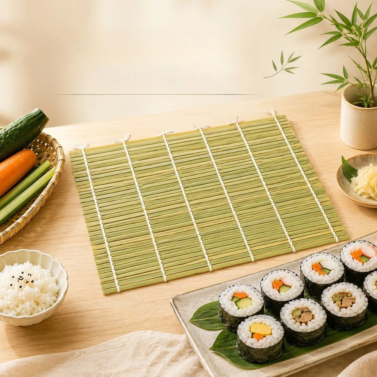 Sushi Mat Bamboo - 1 szt. Mata bambusowa do sushi