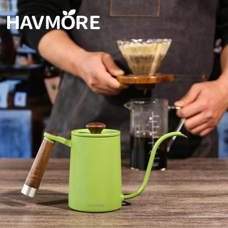600ml Goose Neck Long Mouth Coffee Pot Stainless Steel Coffee Maker Drip Tea Pot Pour Over Espresso Coffee Kettle Product