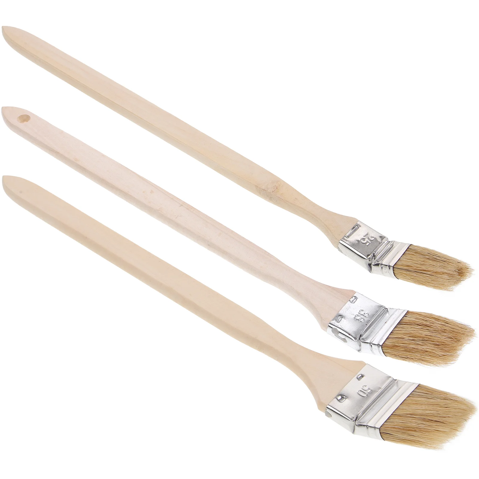 

3 Pcs Dusting Brush Multipurpose Paint Brushes for Wall Painting Wood Walls Portable with Handle Wooden