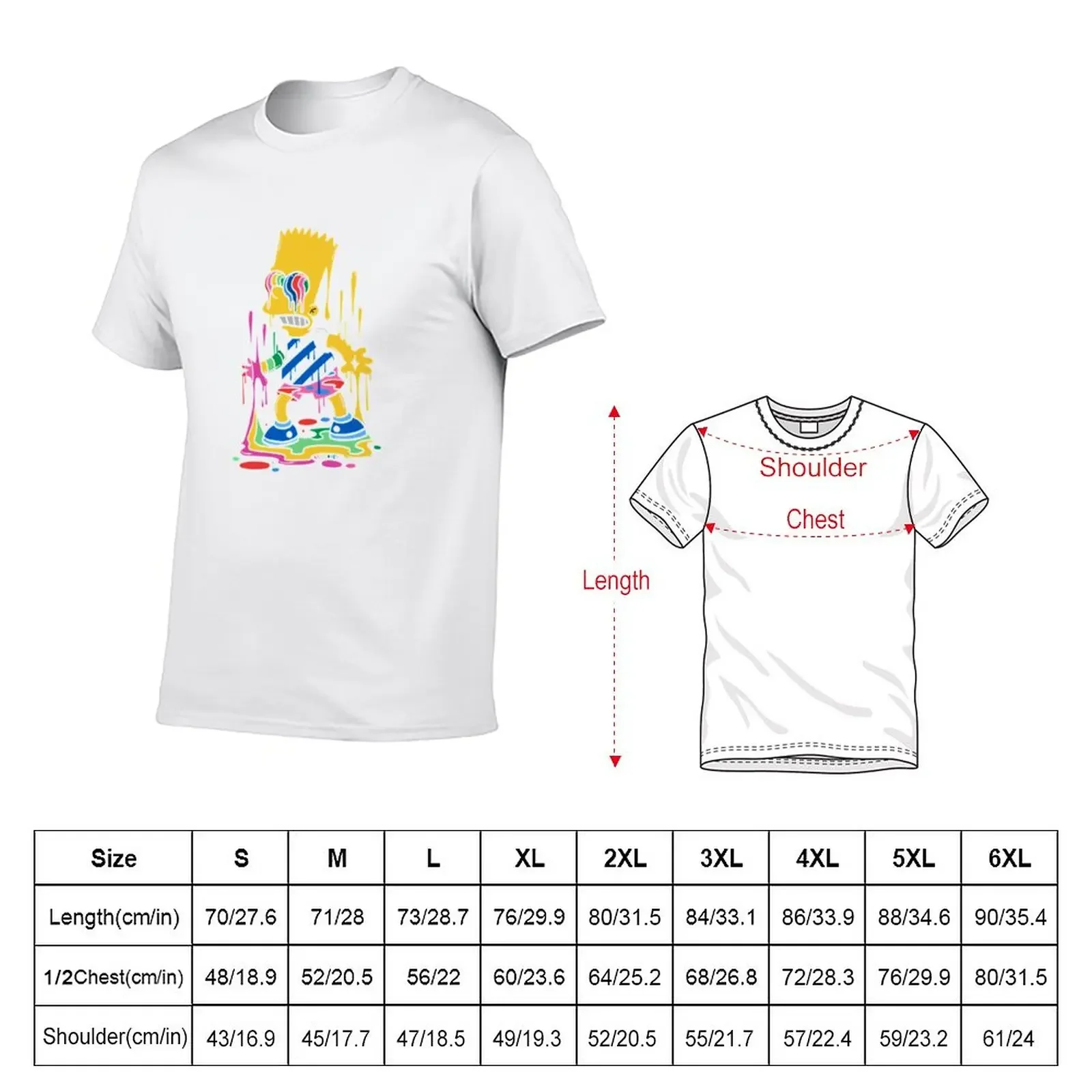 Trippy Bart T-Shirt tops funnys mens cotton t shirts