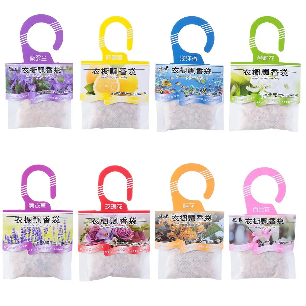 5 packs Natural Plant Spices Bag Sachets Wardrobe Deodorizing Fragrances Hanging Paper Aromatherapy Bag Cabinet Air Fresheners