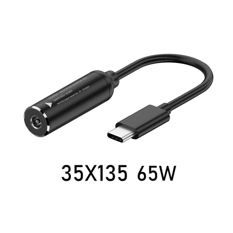 Adaptateur d'alimentation femelle à TYPE-C DC Câble de conversion Chargeur pour ordinateur portable rette Connecteur USB C PD 65W Convertisseur de câble de charge rapide