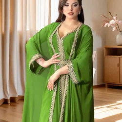 Open Abaya Dubai Luxury Kebaya for Women Muslim Dress Set Abayas Caftan Marocain Femme Jalabiya Djellaba Robe Musulmane Kaftan