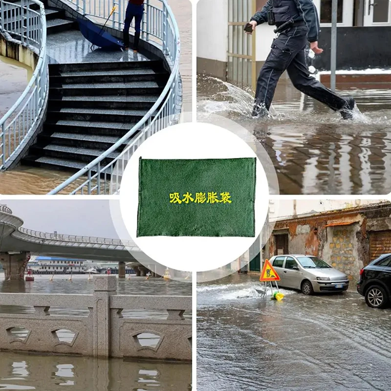 【L】Flood Control Sandbag Long Flood Water Barriers Flooding Control Flooding Flooding Sand Bags for Front Door Rain Protection