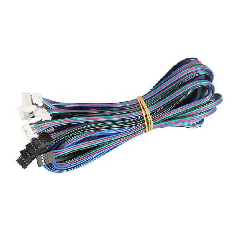 High performance 5x 4Pin Stepper Motor Cable XH2 54 Terminal Wire Connector Set for 3D Printer for nema17 Premium PVC