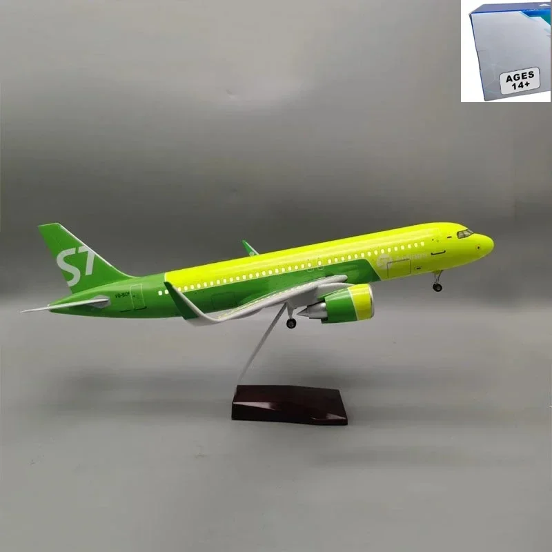 

2024 New 47CM 1/80 Airplane A320NEO A320 NEO Siberia S7 Airlines Model Toy Light & Wheel Landing Gear Diecast Resin Plane Model