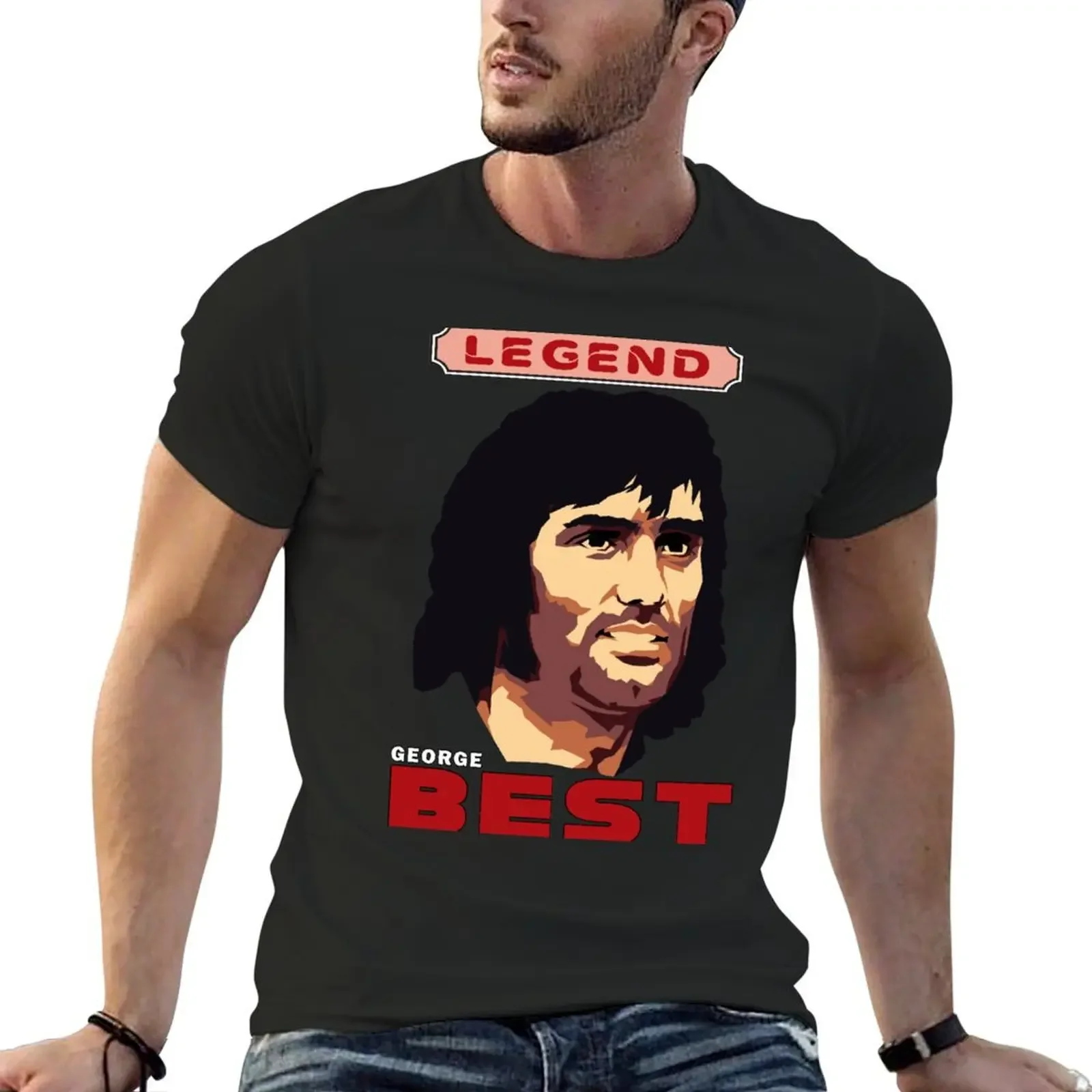 GEORGE BEST - Football Legend T-Shirt summer tops custom t shirt shirts graphic Aesthetic clothing mens fashion