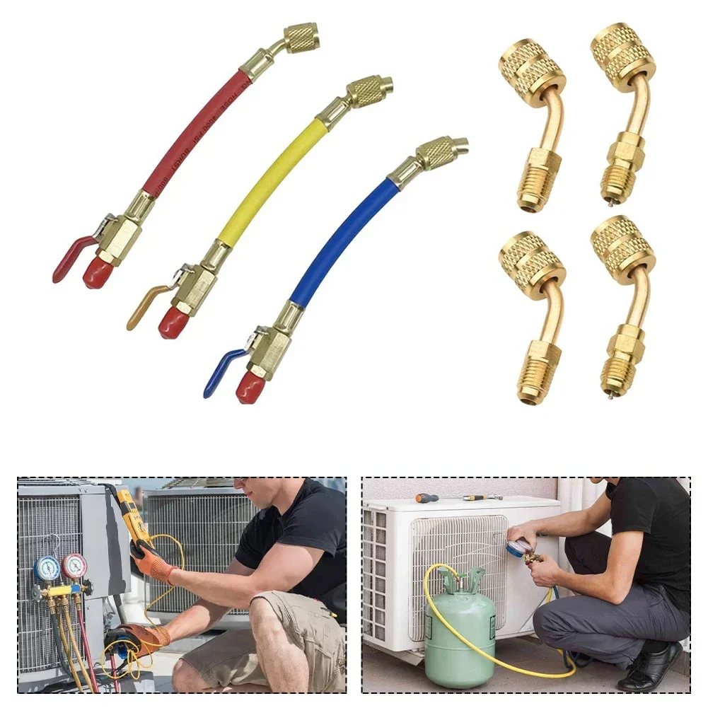 Solusi HVAC Lengkap 7 Buah Set Ball Valve Kompak AC dengan Konstruksi Kuat untuk R134A dan R410A