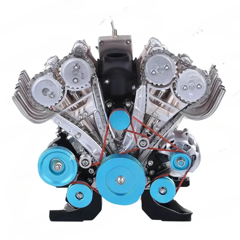 500 Pcs DIY V8 Model Metal Mechanical Engine Science Experiment Physics Toy Gift Decoration Teaching