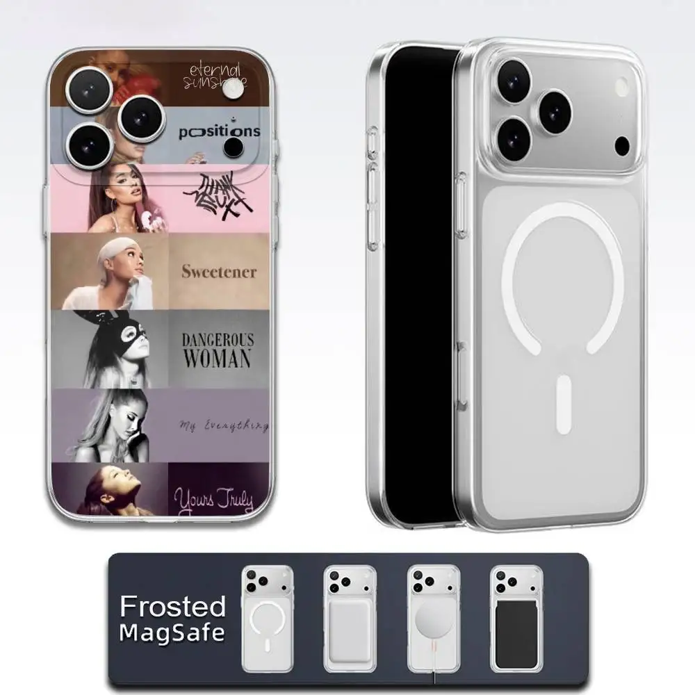 A-Ariana g-grande coque de téléphone soleil éternel pour iPhone 17,16,15,14,13,12,11,Pro,Max,Plus,E,Air,Mini Magsafe Transparent