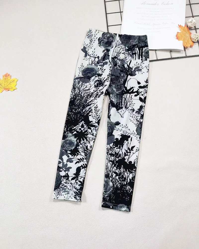Mädchen Leggings Mode Cartoon Enge Hosen Frühling und Herbst Baby Mädchen Slim Fit Blumen Leggings Sommer Kinder Hosen – Detail 29