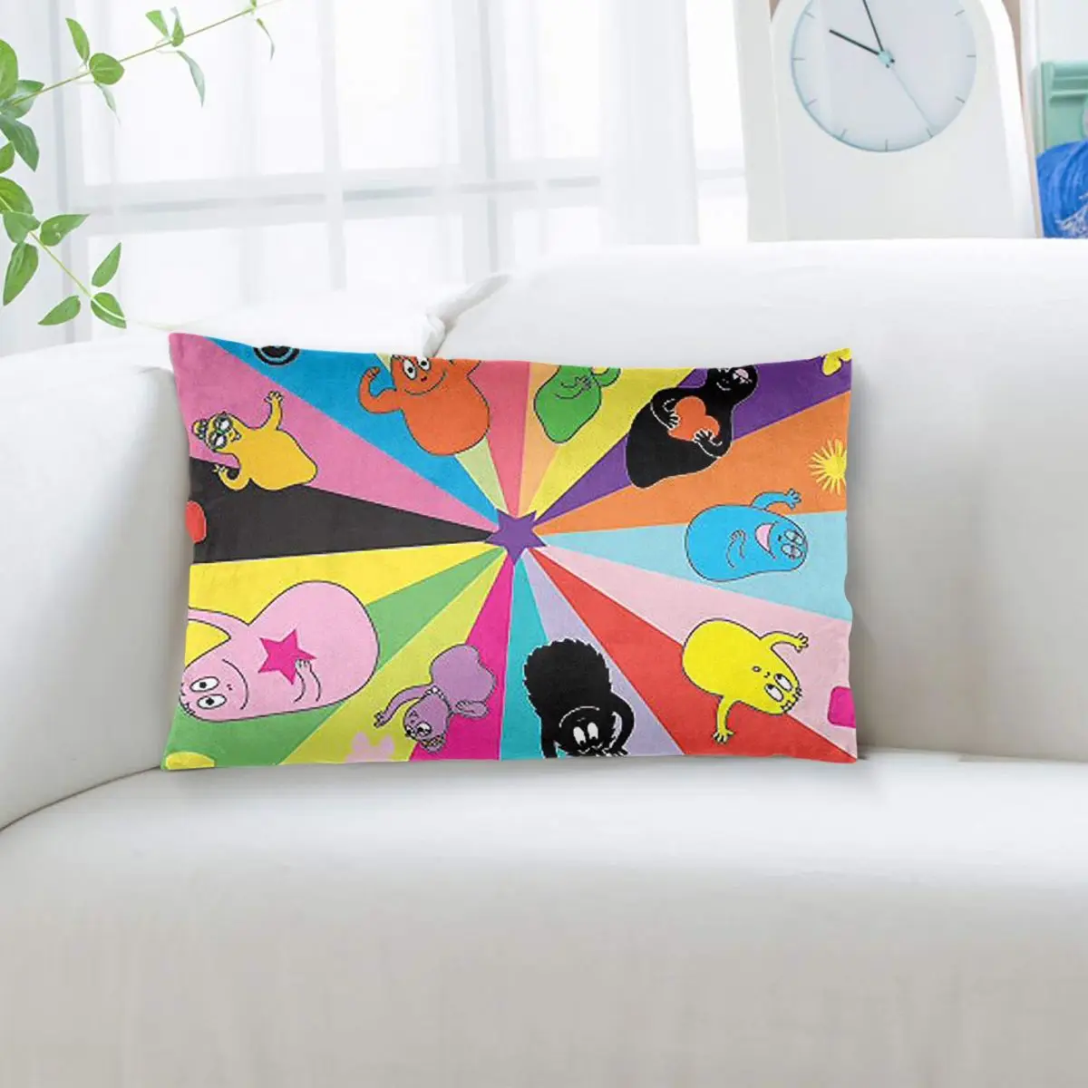 Barbapapa Cartoon Rectangle Pillowcase Cushion Cover Decorative Bedroom Bed Home Comfort Throw Pillow
