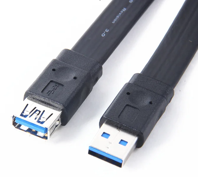 przedłużacz usb3.0 Kabel do aparatu z klawiaturą myszy Płaski kabel męski na żeński 0,6 m