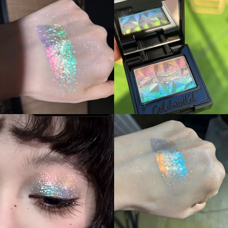 콜드나일드 모노크롬 그라데이션 아이섀도우 카멜레온 글리터 블루 퍼플 고농축 광학 매칭 아이메이크업