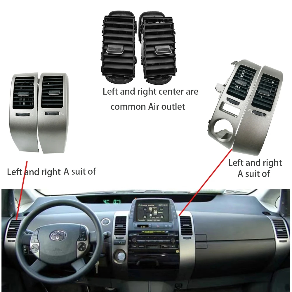 LHD or RHD For Prius 2004-2009 Dashboard Air Vents For Toyota Prius 2004-2009 Air Conditioner Outlet Nozzle Air vent