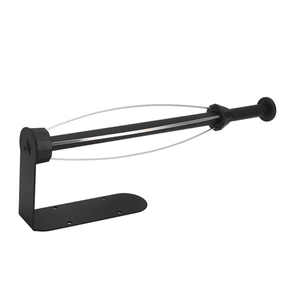 Stainless Steel Paper Towel Holder Punch-Free Adhesive Wall Mount Toilet Paper Holder Silver Black One-Handed Tear