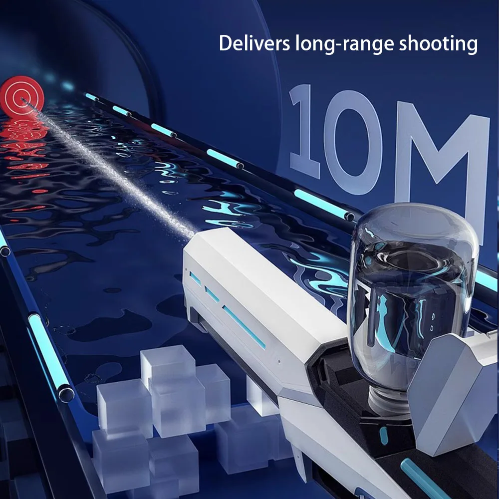 Pistola ad acqua per bambini Pistola ad acqua elettrica a fuoco rapido alimentata a Blaster con regalo di festa di grande capacità