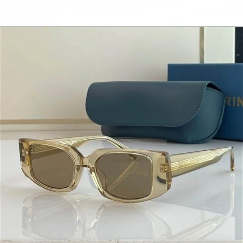 

Acetate fiber women's glasses, gold wide leg brand sunshades, universal luxury sunglasses for men and women, essential for leisu