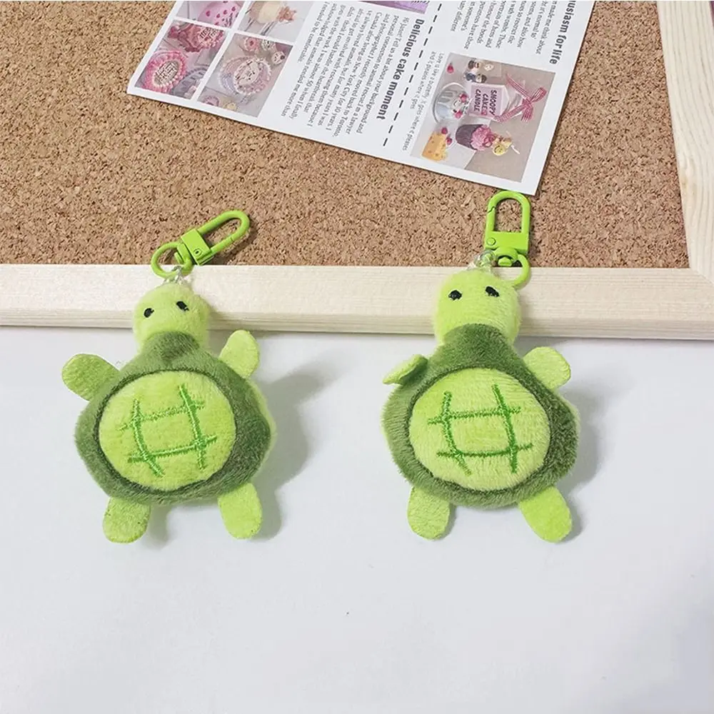 Turtle Plush Doll Keychain Cute Bag Pendant Creative Fluffty Animals Brooch Kawaii Stuffed Doll Keychains Birthday Gift